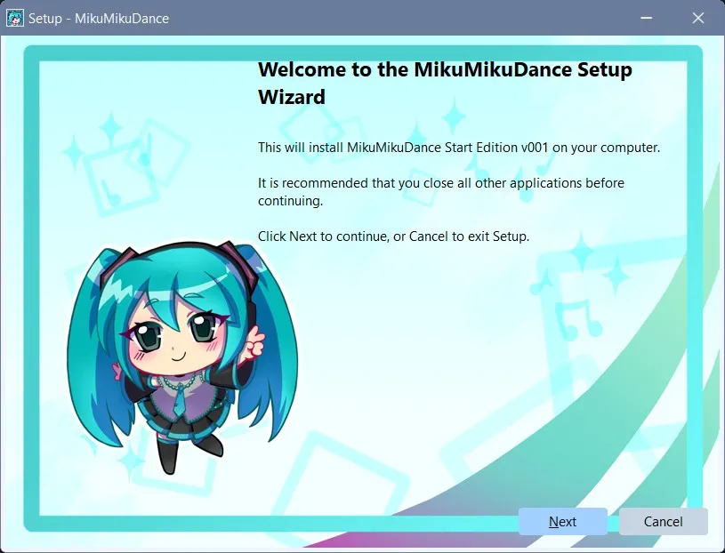 MmdStart — one-click MikuMikuDance installer for Windows