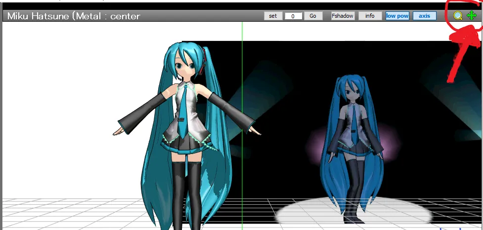 MikuMikuDance zoom and pan controls